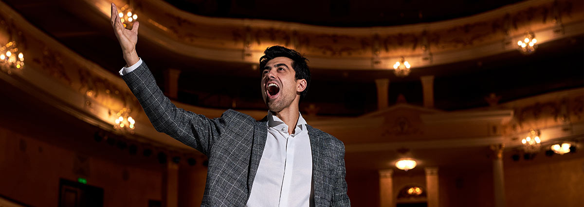 Man singing opera