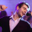 Man singing with smile